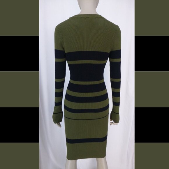 NWOT Guess Logo Rhinestone Ribbed Sweater Dress (Size M) - Picture 4 of 13